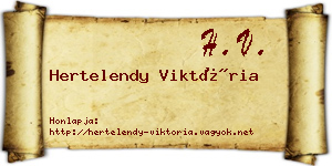 Hertelendy Viktória névjegykártya